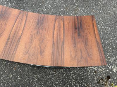 Milo Baughman Milo Baughman Rosewood Chrome Curved Console Bench Mid Century