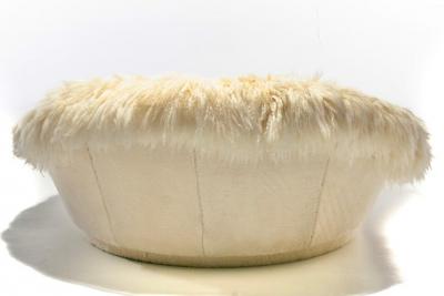 Milo Baughman Milo Baughman Satellite Lounge in Napa Valley Sheepskins Ivory Shearling