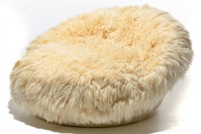 Milo Baughman Milo Baughman Satellite Lounge in Napa Valley Sheepskins Ivory Shearling