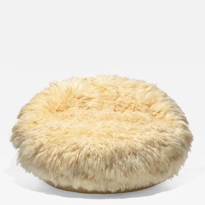 Milo Baughman Milo Baughman Satellite Lounge in Napa Valley Sheepskins Ivory Shearling