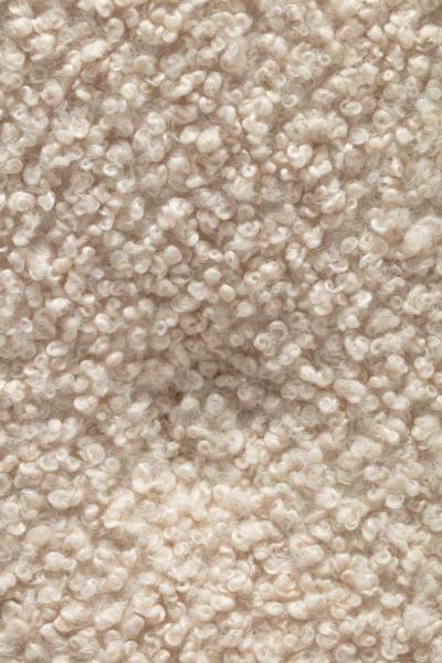 Milo Baughman Milo Baughman Scoop Chair in Super Soft Ivory Boucl with Iron Legs c 1950s