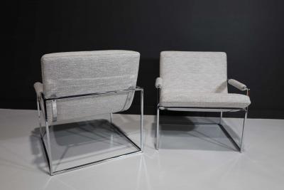 Milo Baughman Milo Baughman Scoop Chairs in Holly Hunt Performance Fabric