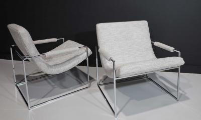 Milo Baughman Milo Baughman Scoop Chairs in Holly Hunt Performance Fabric