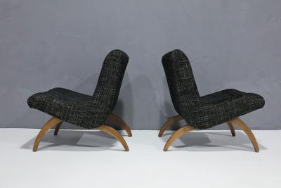 Milo Baughman Milo Baughman Scoop Chairs in New Upholstery 1958