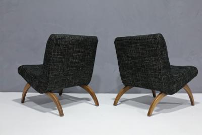 Milo Baughman Milo Baughman Scoop Chairs in New Upholstery 1958