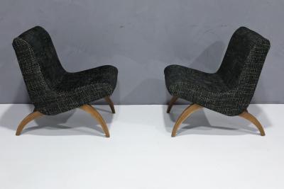 Milo Baughman Milo Baughman Scoop Chairs in New Upholstery 1958
