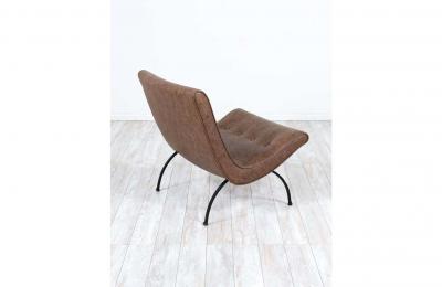 Milo Baughman Milo Baughman Scoop Iron Leather Lounge Chairs for Thayer Coggin