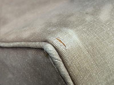 Milo Baughman Milo Baughman Scoop Lounge Chair Iron Brown Fabric USA 1950s