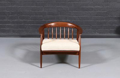 Milo Baughman Milo Baughman Sculpted Walnut Lounge Chair for Thayer Coggin