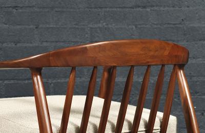 Milo Baughman Milo Baughman Sculpted Walnut Lounge Chair for Thayer Coggin
