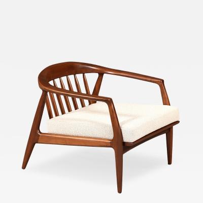 Milo Baughman Milo Baughman Sculpted Walnut Lounge Chair for Thayer Coggin