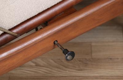 Milo Baughman Milo Baughman Sculptural Walnut Reclining Chair for James Inc 