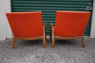 Milo Baughman Milo Baughman Signed Pair Scoop Lounge Chairs James Inc 