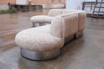 Milo Baughman Milo Baughman Sit Tight Serpentine Sectional Sofa