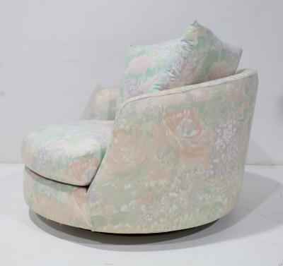 Milo Baughman Milo Baughman Style Large Swivel Tub Lounge Chair