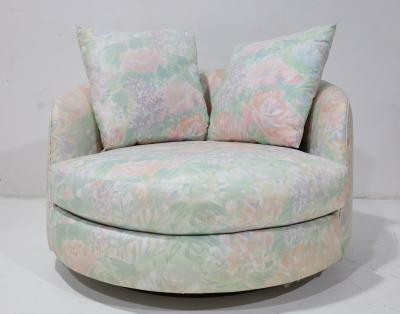 Milo Baughman Milo Baughman Style Large Swivel Tub Lounge Chair