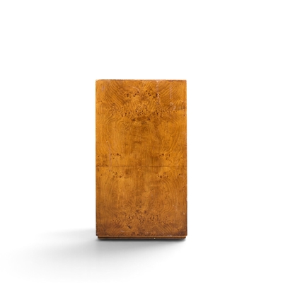 Milo Baughman Milo Baughman Style Mid Century Burlwood Console Table