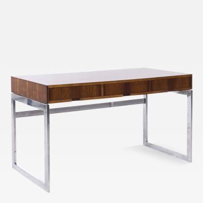 Milo Baughman Milo Baughman Style Mid Century Rosewood and Chrome Desk