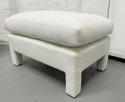 Milo Baughman Milo Baughman Style Parsons Lounge Chair and Matching Ottoman