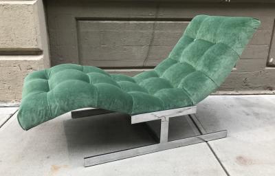 Milo Baughman Milo Baughman Style Wave Chaise Lounge