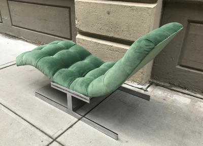 Milo Baughman Milo Baughman Style Wave Chaise Lounge