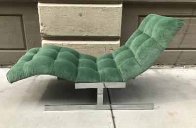 Milo Baughman Milo Baughman Style Wave Chaise Lounge