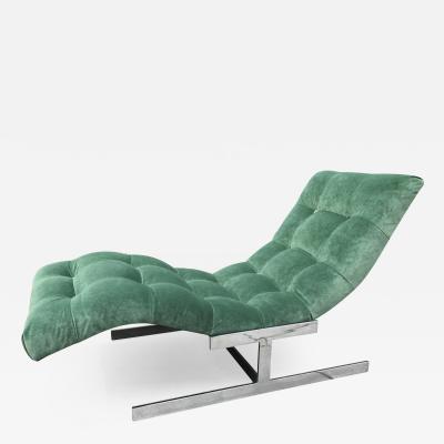 Milo Baughman Milo Baughman Style Wave Chaise Lounge