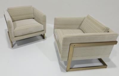 Milo Baughman Milo Baughman T Back Chairs in Holly Hunt Great Plains Velvet