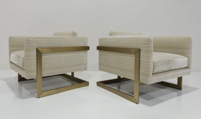 Milo Baughman Milo Baughman T Back Chairs in Holly Hunt Great Plains Velvet