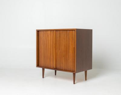 Milo Baughman Milo Baughman Tambour Door Credenza in Walnut