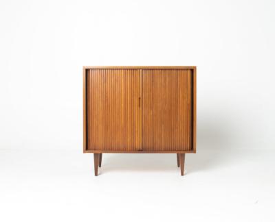 Milo Baughman Milo Baughman Tambour Door Credenza in Walnut