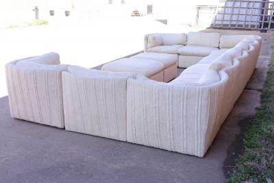 Milo Baughman Milo Baughman Thayer Coggin 12 Piece Scallop Back Pit Sectional Sofa