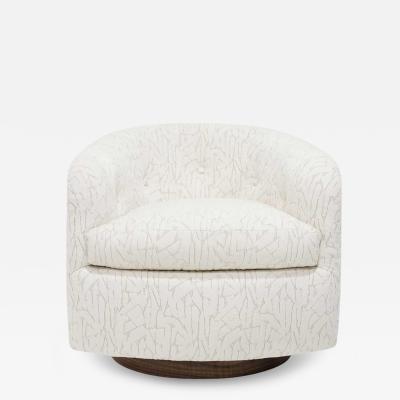 Milo Baughman Milo Baughman Tilt Swivel Lounge Chairs in Jessica Charles