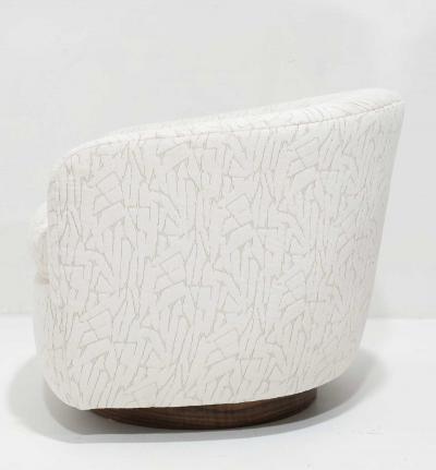 Milo Baughman Milo Baughman Tilt Swivel Lounge Chairs in Jessica Charles