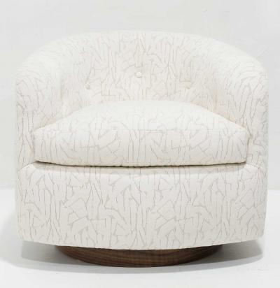 Milo Baughman Milo Baughman Tilt Swivel Lounge Chairs in Jessica Charles