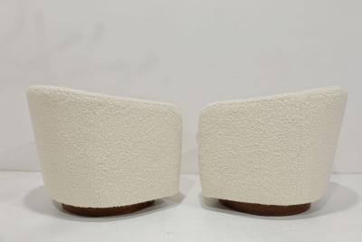 Milo Baughman Milo Baughman Tilt Swivels in Holly Hunt Teddy