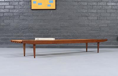 Milo Baughman Milo Baughman Two Tone Slatted Bench for Glenn of California