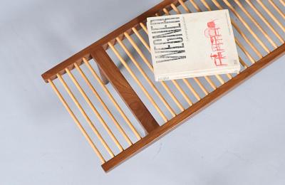 Milo Baughman Milo Baughman Two Tone Slatted Bench for Glenn of California
