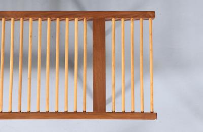 Milo Baughman Milo Baughman Two Tone Slatted Bench for Glenn of California