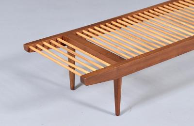 Milo Baughman Milo Baughman Two Tone Slatted Bench for Glenn of California