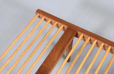 Milo Baughman Milo Baughman Two Tone Slatted Bench for Glenn of California