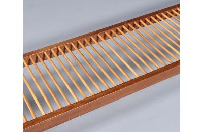 Milo Baughman Milo Baughman Two Tone Slatted Bench for Glenn of California