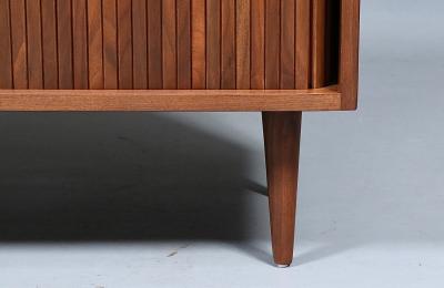 Milo Baughman Milo Baughman Walnut Tambour Door Cabinet for Glenn of CA
