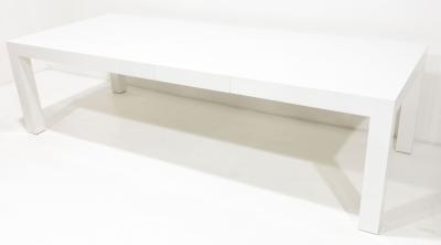 Milo Baughman Milo Baughman White Lacquer Parsons Dining Table
