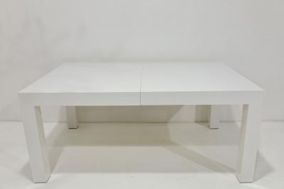 Milo Baughman Milo Baughman White Lacquer Parsons Dining Table