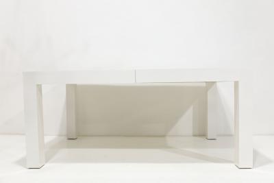 Milo Baughman Milo Baughman White Lacquer Parsons Dining Table