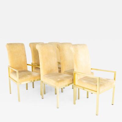 Milo Baughman Milo Baughman for Design Institute of America Brass Dining Chairs Set of 6