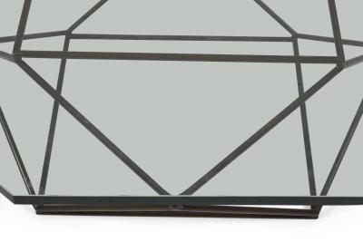 Milo Baughman Milo Baughman for Directional Bronze and Glass Geometric Cocktail Table