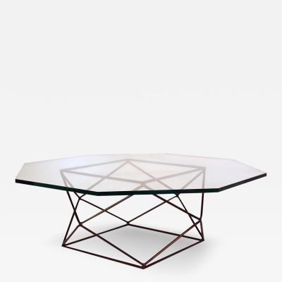 Milo Baughman Milo Baughman for Directional Geometric Bronze Glass Coffee Table