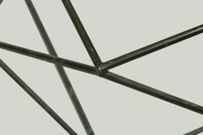 Milo Baughman Milo Baughman for Directional Mid Century Bronze and Glass Geometric Cocktail 